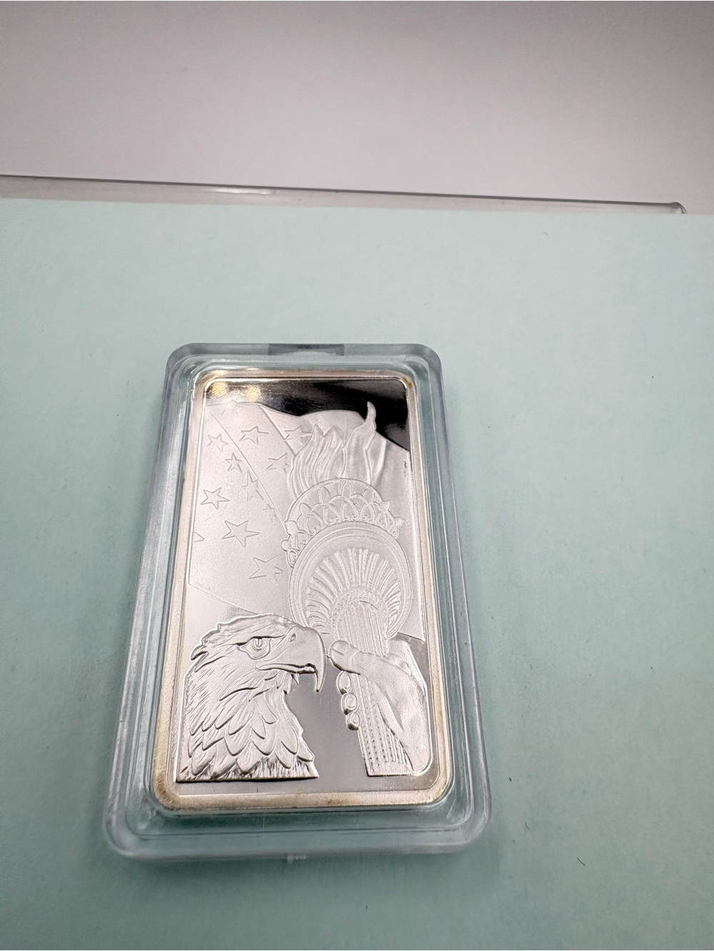 US Silver Clad Souvenir Silver Plated Bar “Statue of Liberty” - Picture 2 of 8
